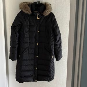 Women’s black puffer coat. Michael Kors, size large.